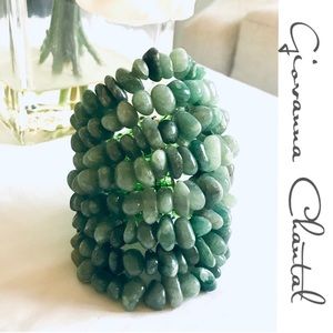 BoHo Handmade Beaded Chunky Bracelet - Green